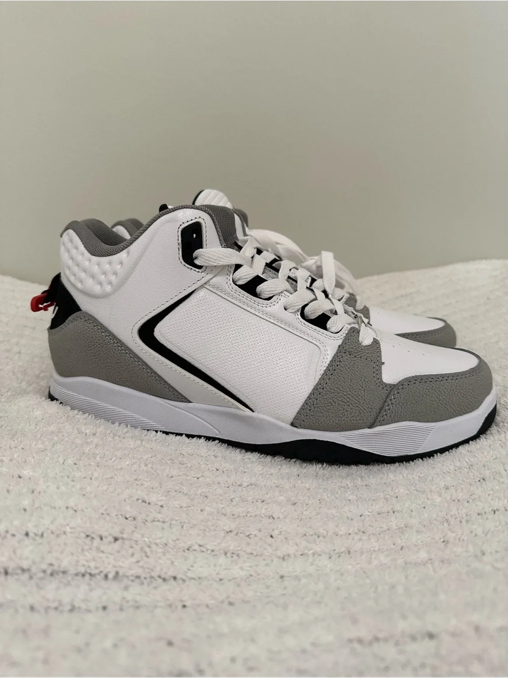 FUBU White and Gray Retro Court Sneakers - Picture 9 of 12